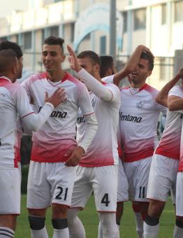 فرحة لاعبين شباب خانيونس